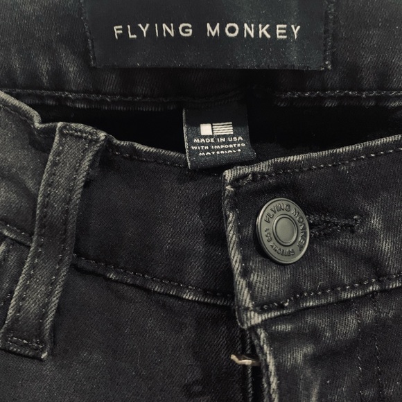 Flying Monkey black distressed skinny Jeans 27 - Picture 4 of 5